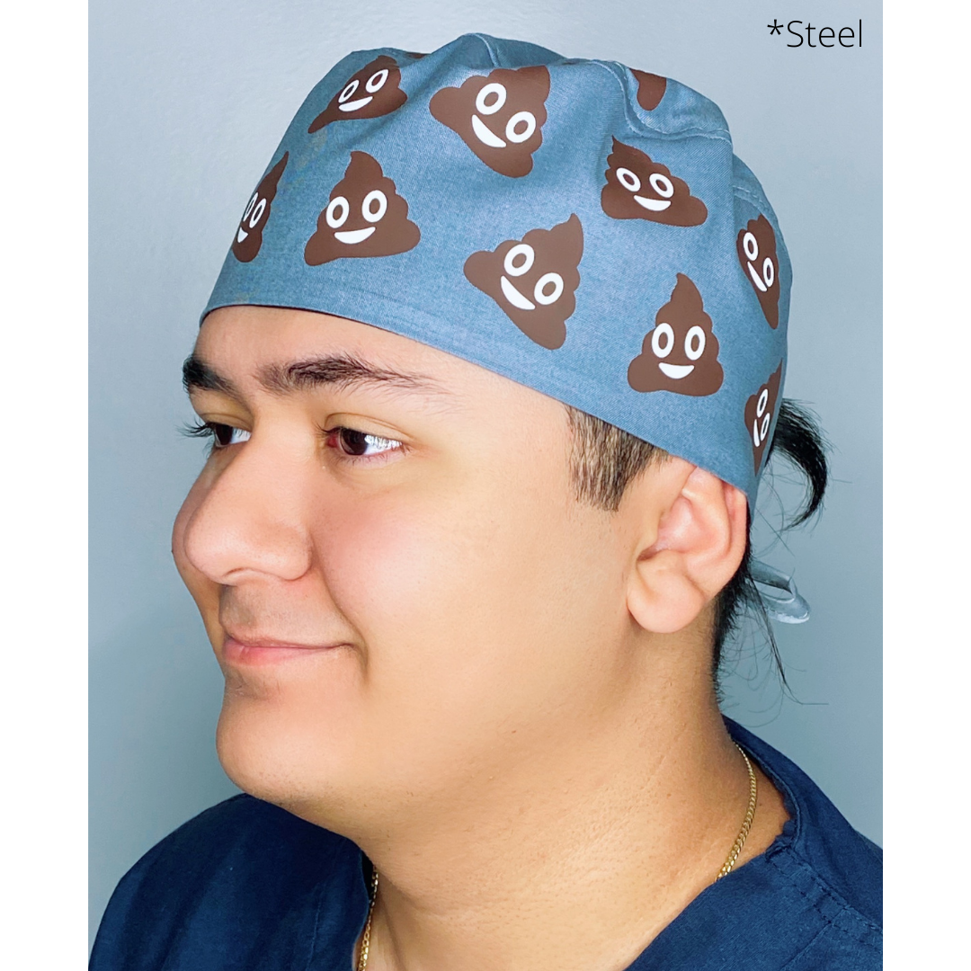 Poop Emoji Custom Solid Color Unisex Scrub Cap
