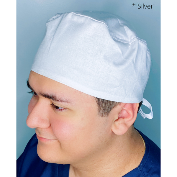 Solid Color "Silver" Unisex Scrub Cap