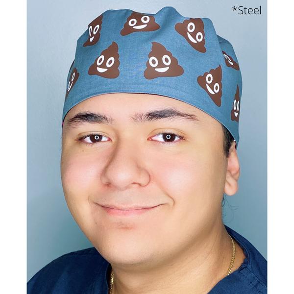 Poop Emoji Custom Solid Color Unisex Scrub Cap