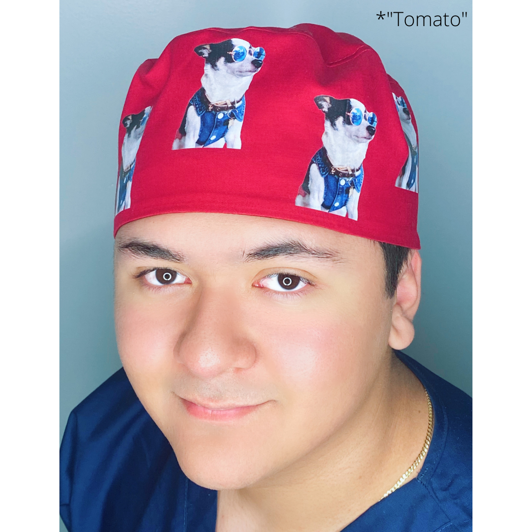 Your Picture Printed ALL OVER on Custom Solid Color Unisex Scrub Cap