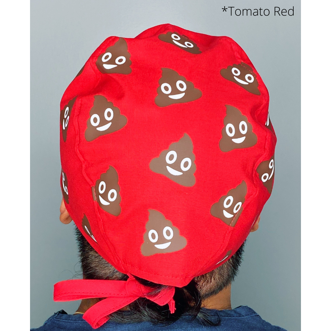 Poop Emoji Custom Solid Color Unisex Scrub Cap