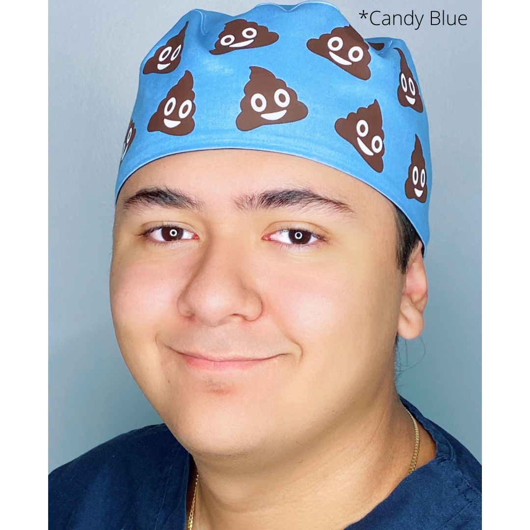 Poop Emoji Custom Solid Color Unisex Scrub Cap