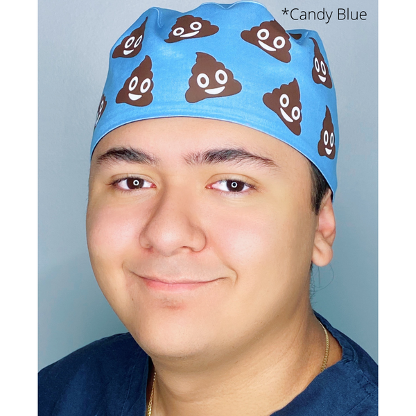 Poop Emoji Custom Solid Color Unisex Scrub Cap