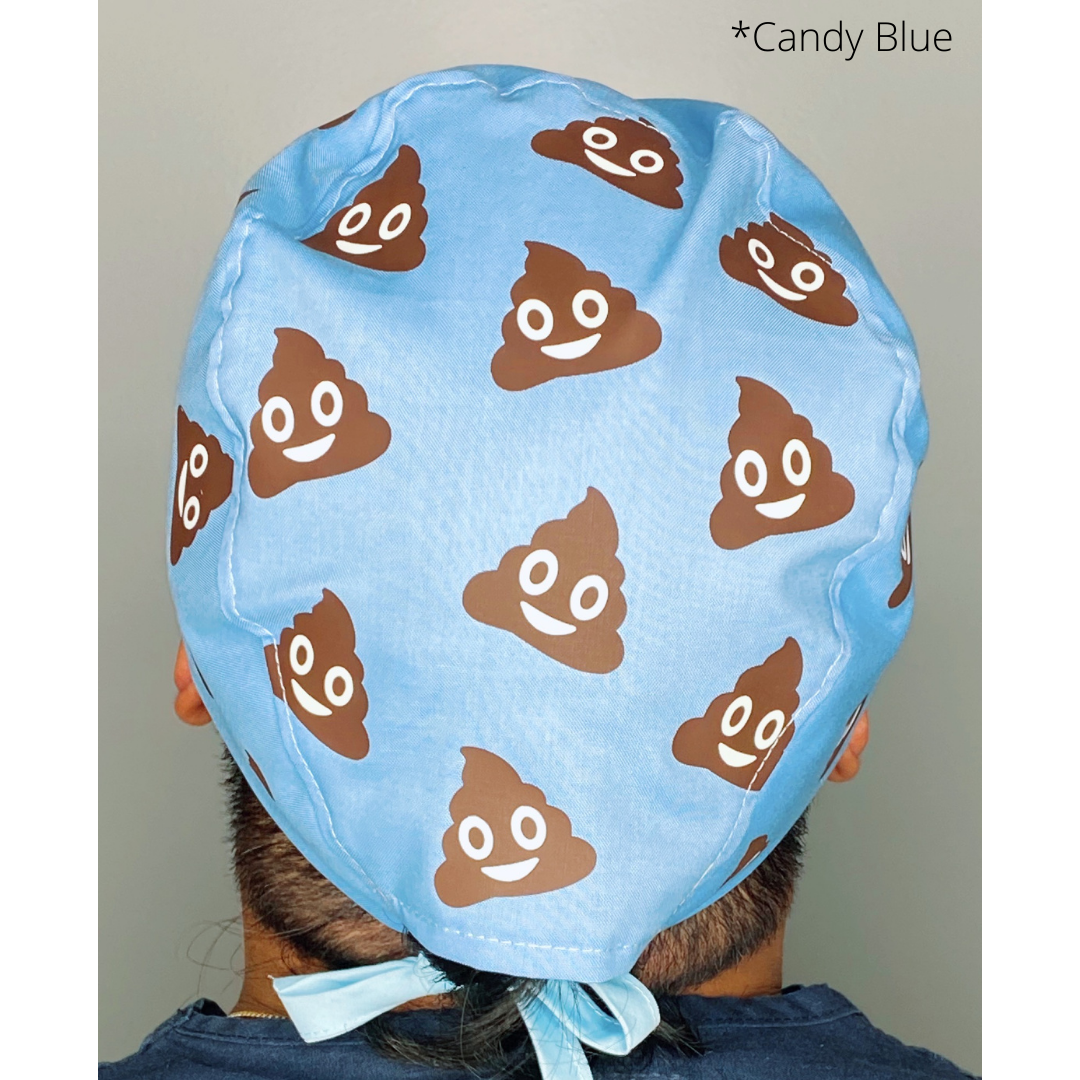 Poop Emoji Custom Solid Color Unisex Scrub Cap