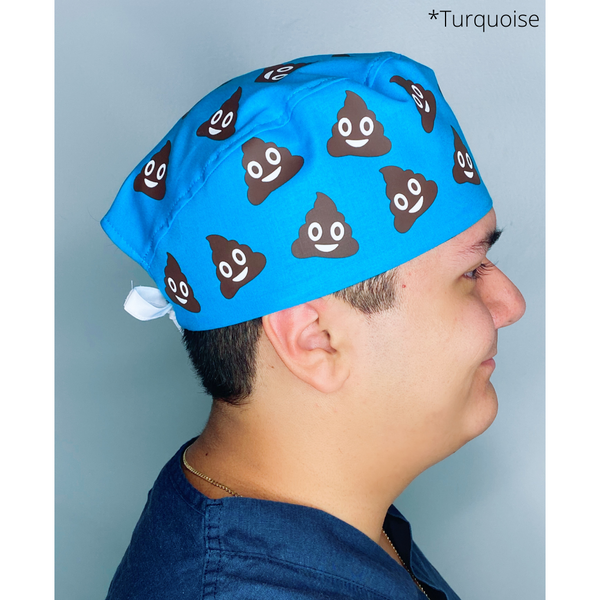 Poop Emoji Custom Solid Color Unisex Scrub Cap