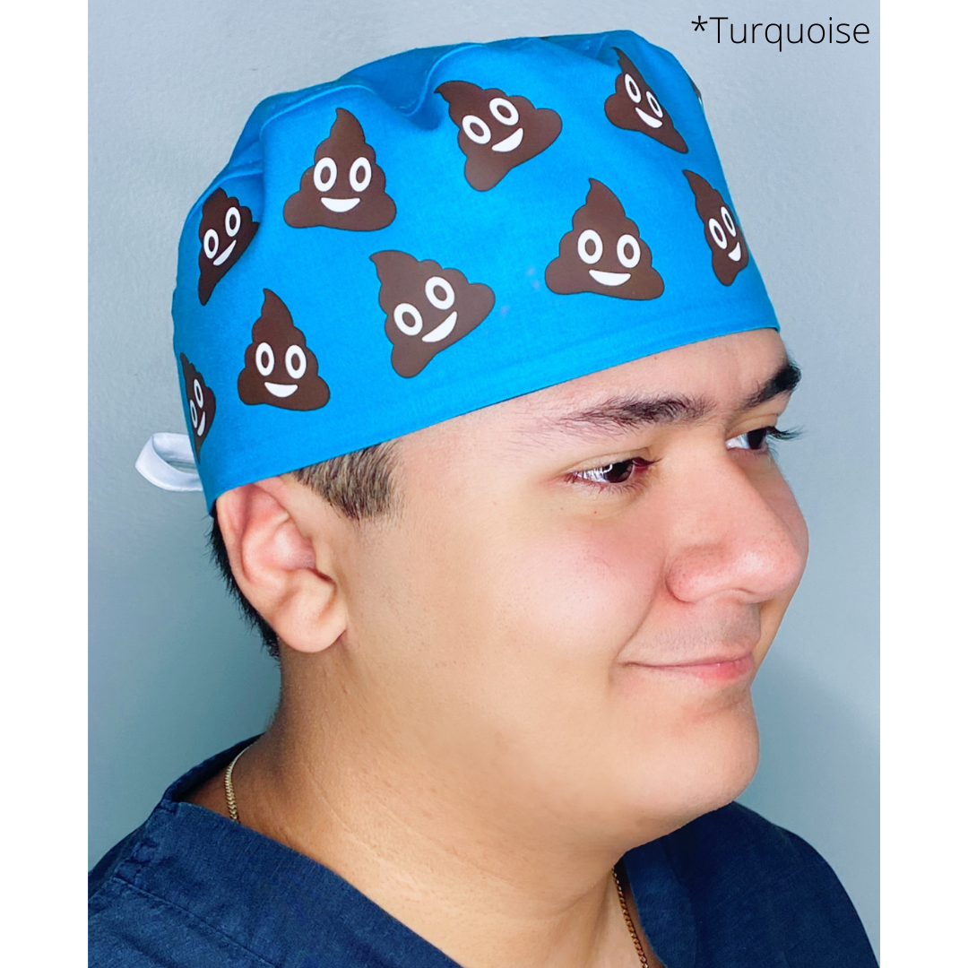 Poop Emoji Custom Solid Color Unisex Scrub Cap
