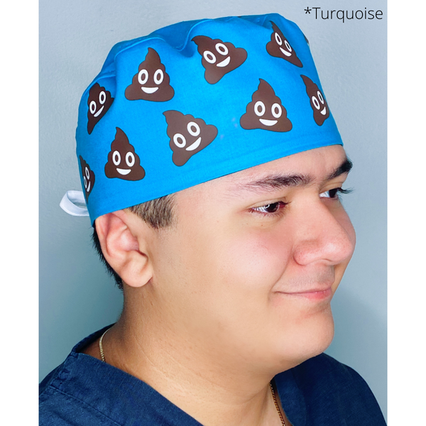 Poop Emoji Custom Solid Color Unisex Scrub Cap