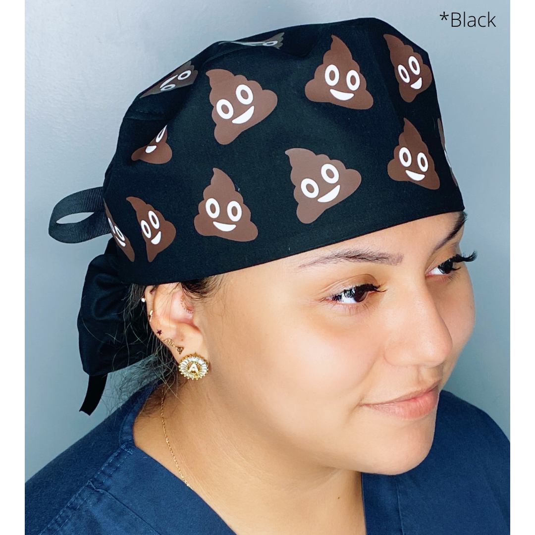 Poop Emoji Custom Solid Color Ponytail