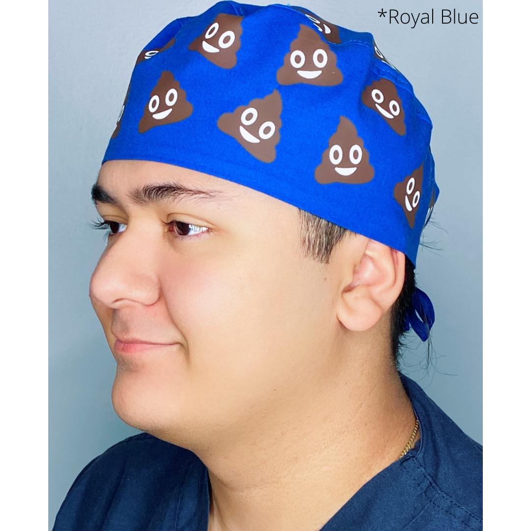 Poop Emoji Custom Solid Color Unisex Scrub Cap