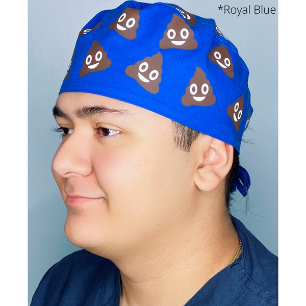Poop Emoji Custom Solid Color Unisex Scrub Cap