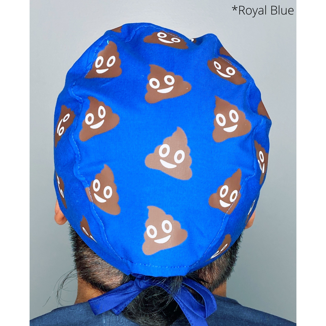 Poop Emoji Custom Solid Color Unisex Scrub Cap