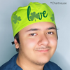 Love Clover Leaf Cute St. Patrick's Day Themed Custom Solid Color Unisex Scrub Cap
