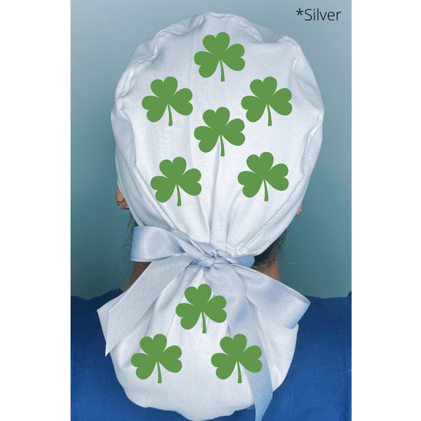 Love St. Patrick's Day Clover Leaf Themed Solid Color Ponytail