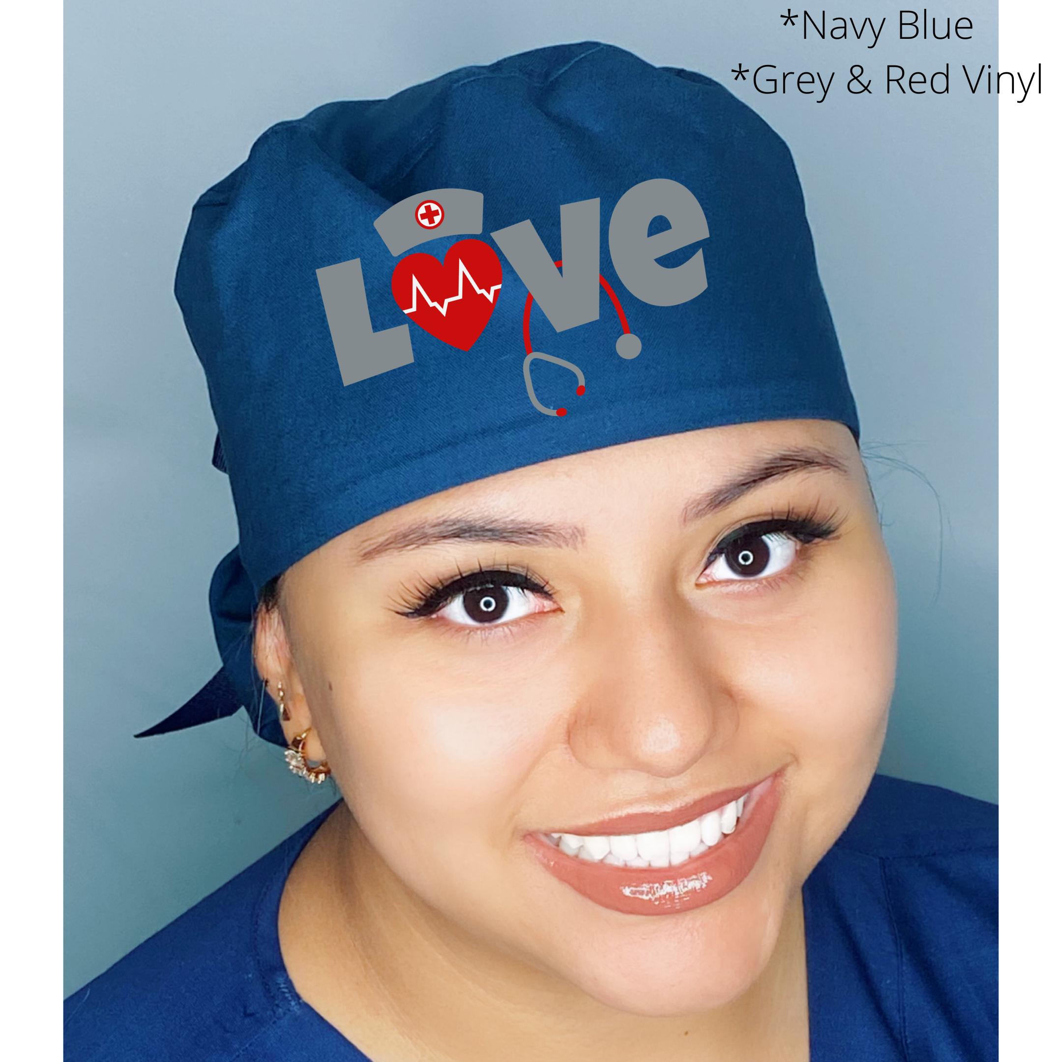 Love A Nurse Themed Solid Color Ponytail