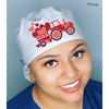 Holiday Tractor Cute Hearts Valentine's Day Themed Solid Color Ponytail