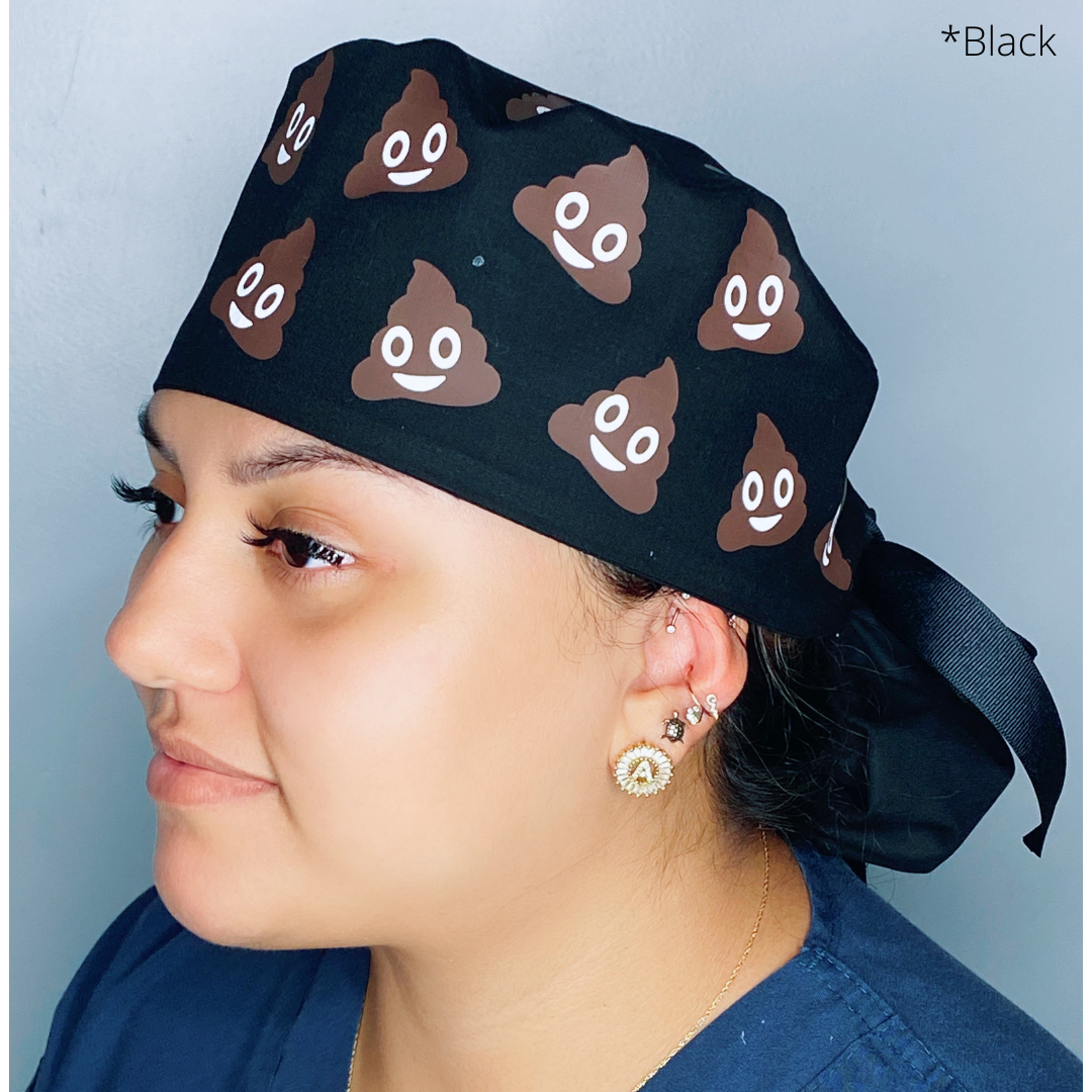 Poop Emoji Custom Solid Color Ponytail