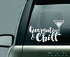 Quarantini & Chill Sanitize Decal