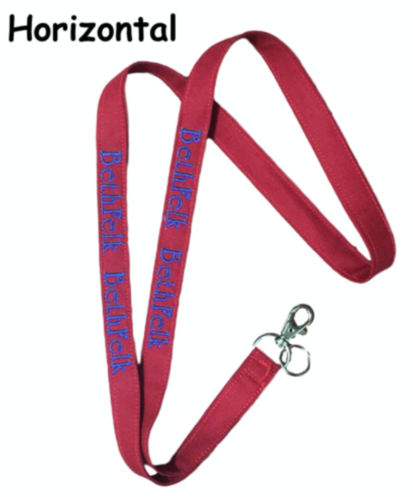 Solid Color Customizable Fabric Lanyard