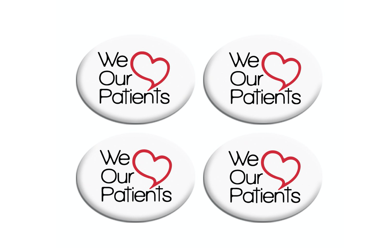 We Love Our Patients Hat Buttons Adjustable Face Mask Holder Ear Savers