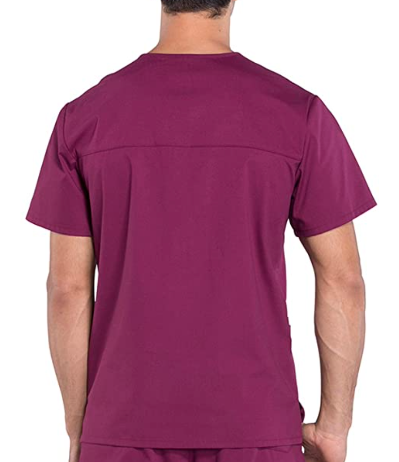 Cherokee Men Scrubs Top V-Neck - "Wine"