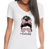 Messy Bun #TeacherLife Women's Ideal V-Neck Tee