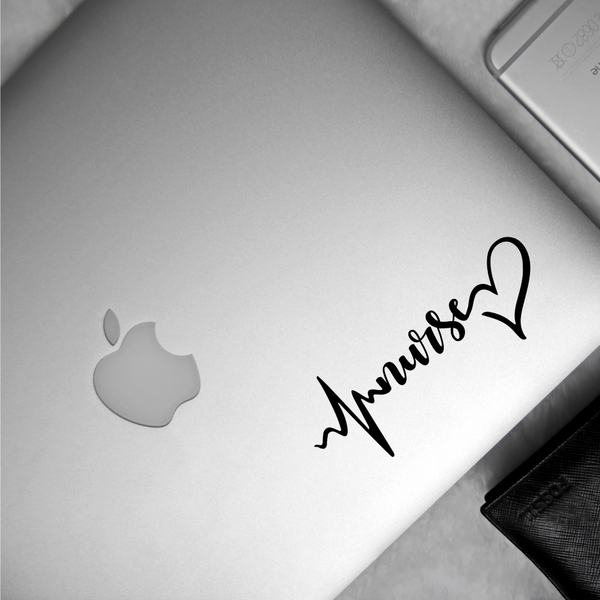 EKG Nurse Heart Decal