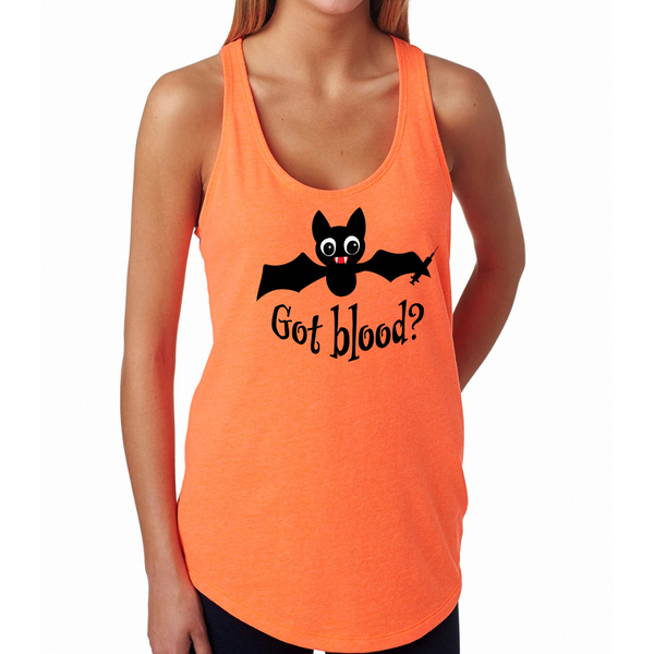 Got Blood Funny Halloween Women's Ideal Racerback Tank Top