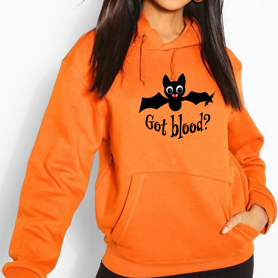 Got Blood Funny Halloween Unisex Fleece Pullover Hoodie