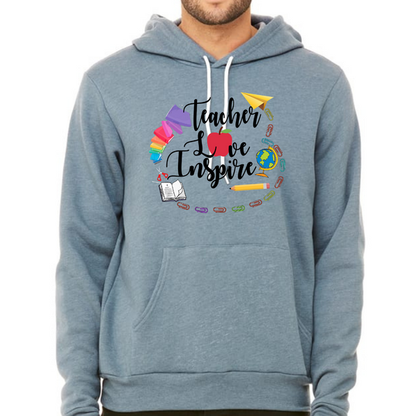 Teach Love Inspire Unisex Fleece Pullover Hoodie