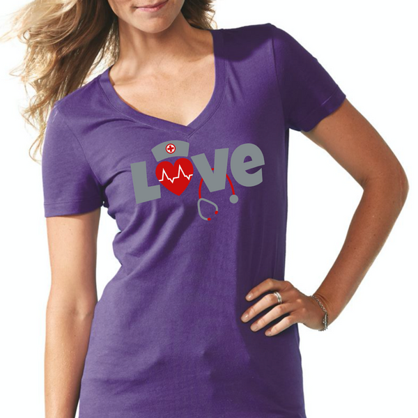 Nurse Love Women's Ideal V-Neck Tee