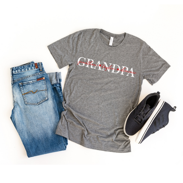 Custom Personalized GRANDPA Unisex T-Shirt