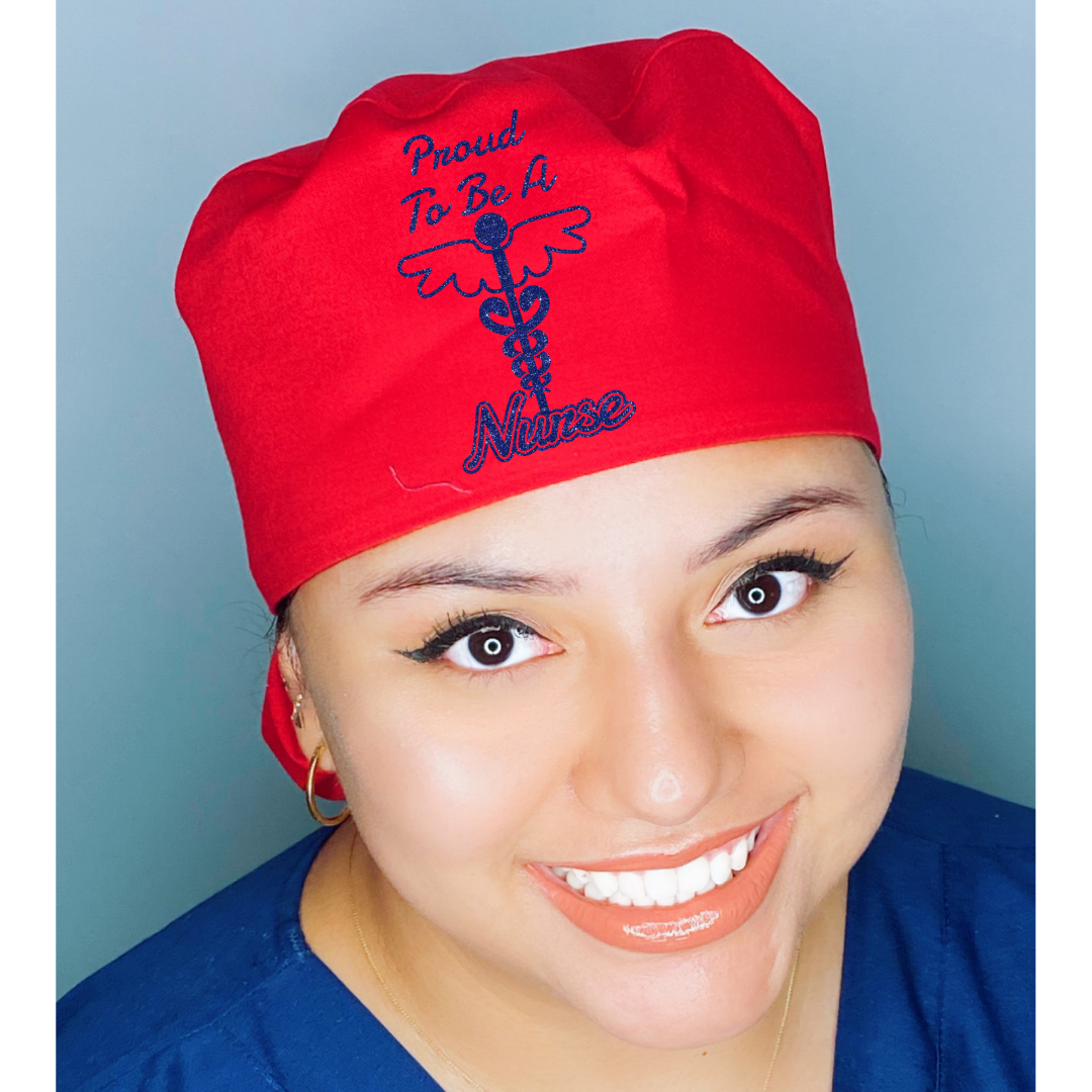 Proud to be a Nurse Themed Solid Color Ponytail