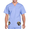 YOUR Picture Printed on Pockets Cherokee Men Scrubs Top V-Neck Customized