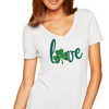 Love St. Patrick's Day themed Women's Ideal V-Neck Tee