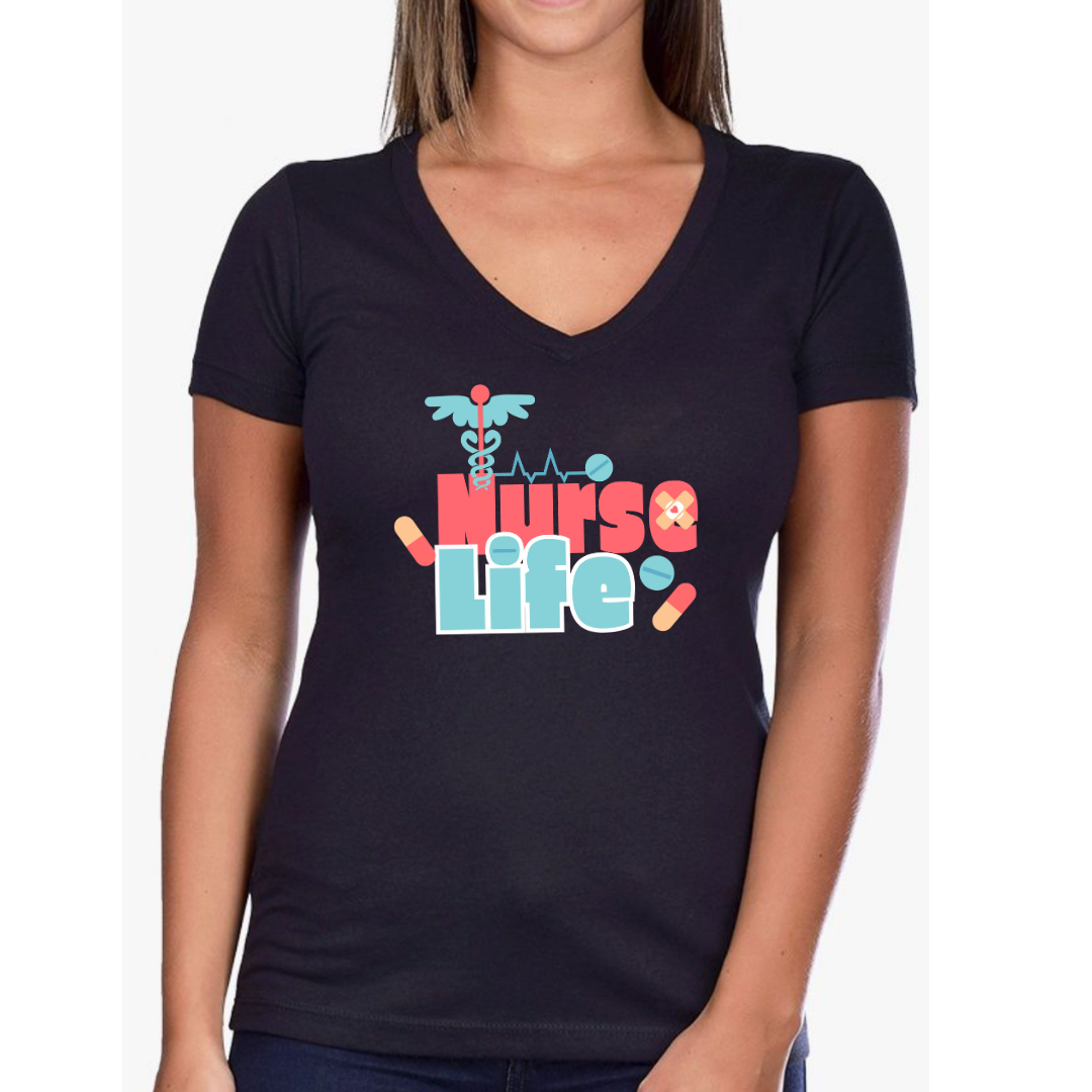 Nurse life Women's Ideal V-Neck Tee