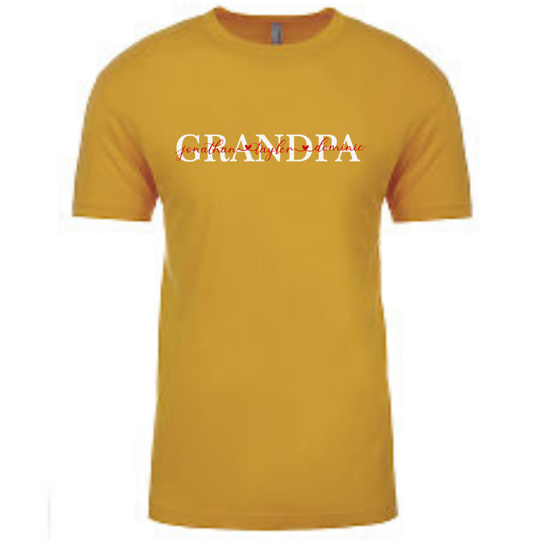 Custom Personalized GRANDPA Unisex T-Shirt