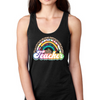 Teacher Rainbow Women's Ideal Racerback Tank Top