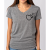 Heart Stethoscope Left Chest Women's Ideal V-Neck Tee