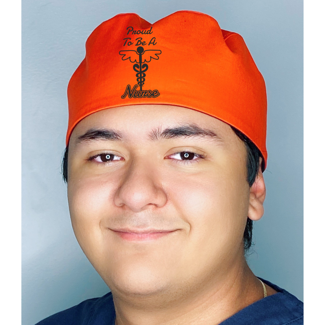 Proud to be a Nurse Themed Custom Solid Color Unisex Scrub Cap