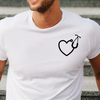 Heart Stethoscope Left Chest Unisex T-Shirt