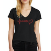 EKG Nurse Heart Women's Ideal V-Neck Tee