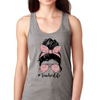 Messy Bun #TeacherLife Women's Ideal Racerback Tank Top