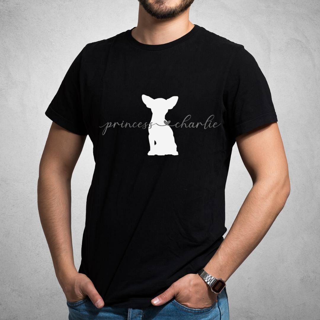 Custom Personalized Dog Breed Silhouette Unisex T-Shirt