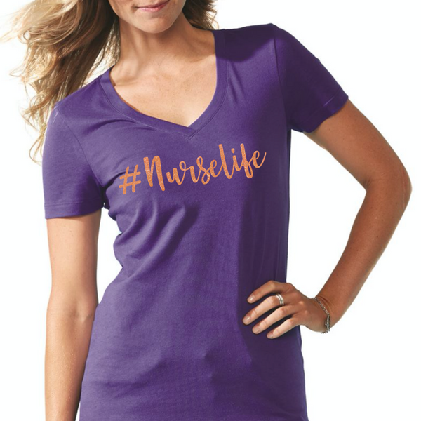 #Nurselife Women's Ideal V-Neck Tee