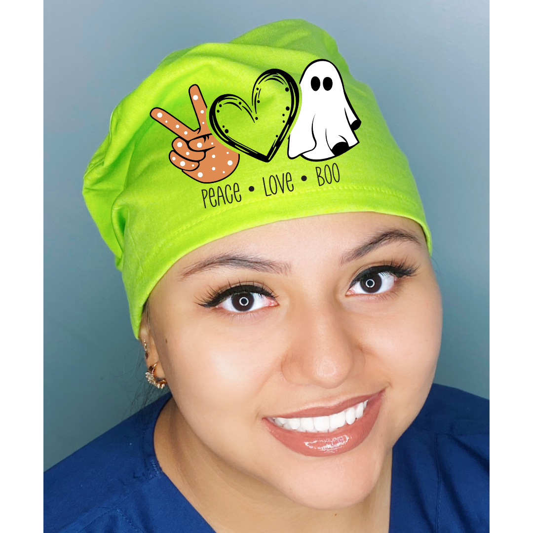 Peace, Love, Boo Solid Color Custom Fall/Halloween Themed Euro