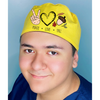 Peace, Love, Fall Themed Custom Solid Color Unisex Scrub Cap