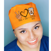 Peace, Love, Pumpkin Spice Themed Solid Color Ponytail