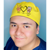 Peace, Love, Pumpkin Spice Themed Custom Solid Color Unisex Scrub Cap