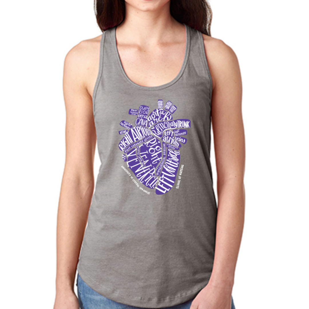 Heart Anatomy Medical Women's Ideal Racerback Tank Top