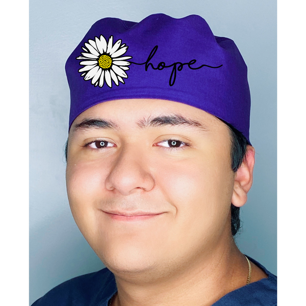 Daisy Hope Themed Custom Solid Color Unisex Scrub Cap